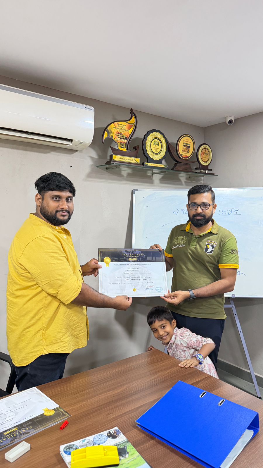 Danish Dairy Farm training certificate group